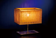 京都カスタマイズの作品「金箔を使った西陣織のランプ」